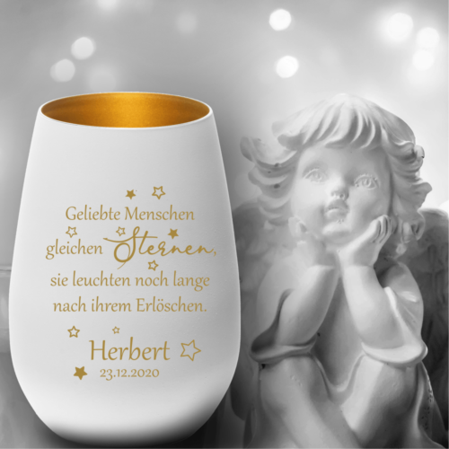 Personalisiertes Windlicht Erinnerungslicht - Geliebte Menschen...