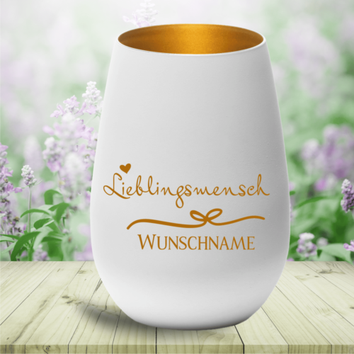 personalisiertes Windlicht Lieblingsmensch mit Wunschnamen