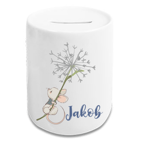 Spardose für Kinder mit Namen Maus