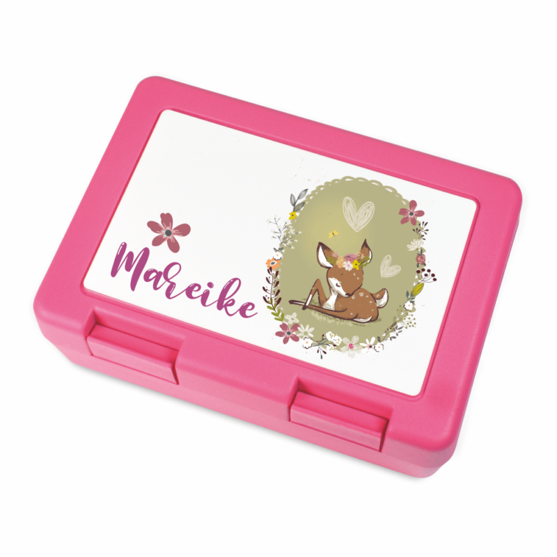 Bild von   brotdose mit namen rehkitzpng | Individuelle 🎁 persönliche 🎁 personalisierte Geschenke bedruckt ▪ bestickt ▪ graviert