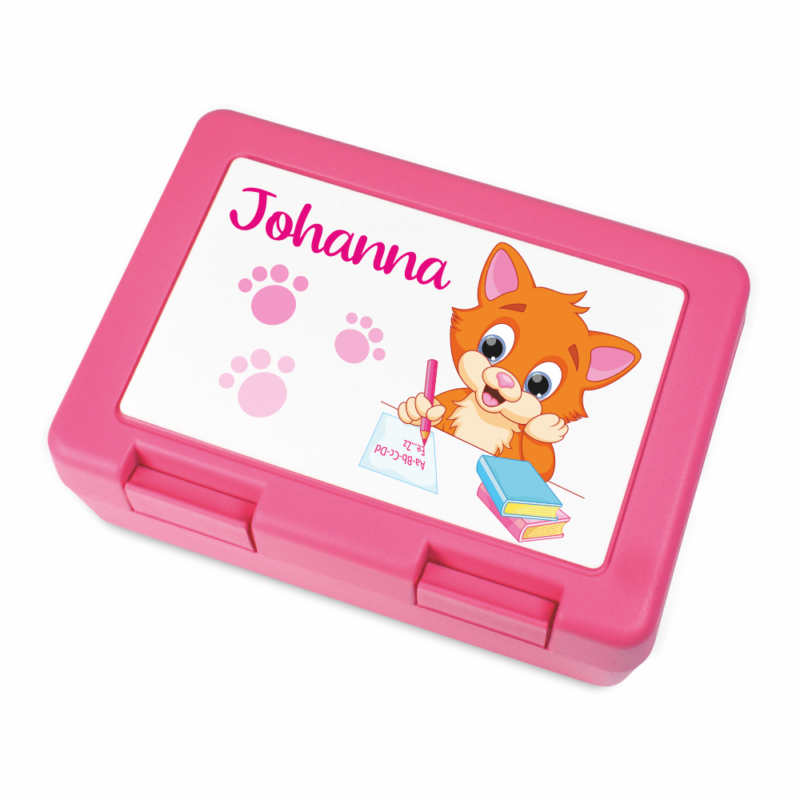 Bild von   brotdose mit namen katzepng | Individuelle 🎁 persönliche 🎁 personalisierte Geschenke bedruckt ▪ bestickt ▪ graviert