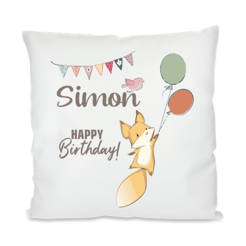 Kissen mit Namen zum Geburtstag Fuchs