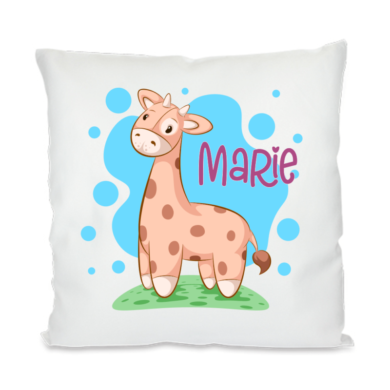 Bild von   kinder kissen mit namen giraffpng | Individuelle 🎁 persönliche 🎁 personalisierte Geschenke bedruckt ▪ bestickt ▪ graviert