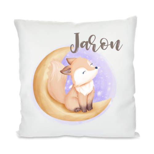 Namenskissen für Kinder Fuchs im Mond Jungen