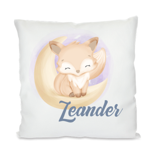 Namenskissen für Kinder Fuchs im Mond 2 für Jungen