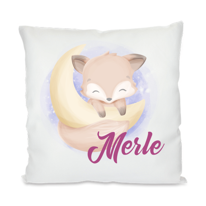 Bild von   namenskissen fuer kinder fuchspng | Individuelle 🎁 persönliche 🎁 personalisierte Geschenke bedruckt ▪ bestickt ▪ graviert