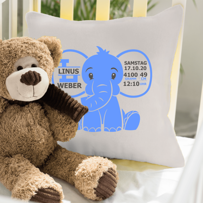 Bild von   schmuse kissen zur geburt fuerpng | Individuelle 🎁 persönliche 🎁 personalisierte Geschenke bedruckt ▪ bestickt ▪ graviert