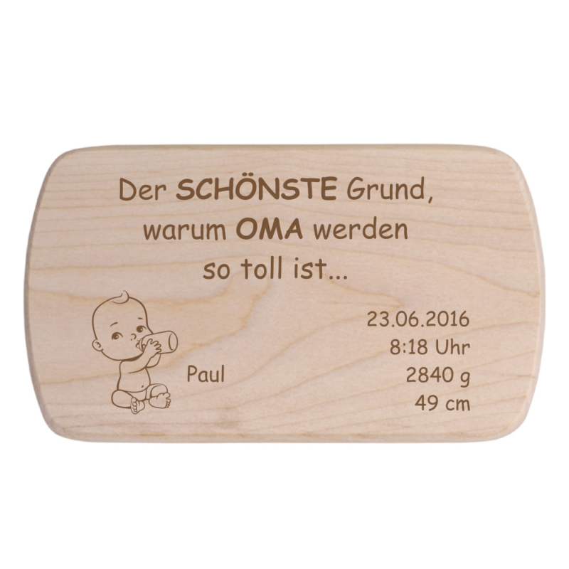 Bild von   fruehstuecksbrett fuer oma mitpng | Individuelle 🎁 persönliche 🎁 personalisierte Geschenke bedruckt ▪ bestickt ▪ graviert