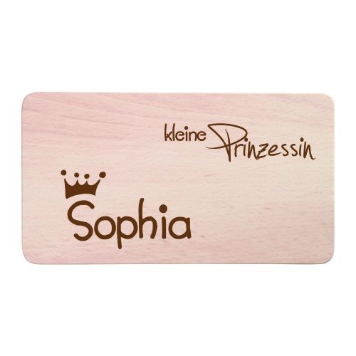 Frühstücksbrettchen mit Gravur -kleine Prinzessin