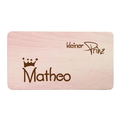 Frühstücksbrettchen mit Gravur - kleiner Prinz