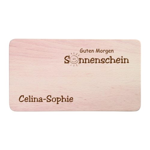 Frühstücksbrettchen mit Gravur - Sonnenschein