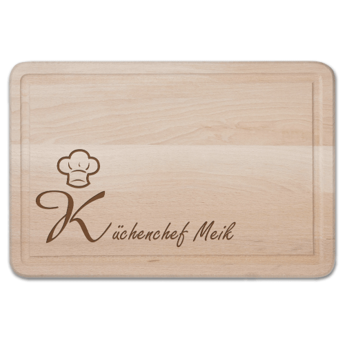 Schneidebrett mit Gravur - Küchenchef