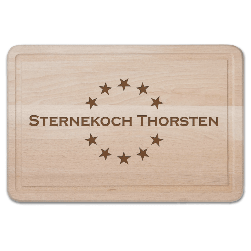Schneidebrett mit Gravur - Sternekoch