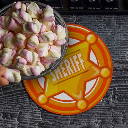 Cowboy star mit Name drink coaster