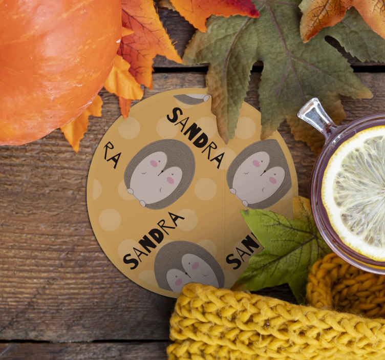 Bild von   stachelschwein mit namen drinkjpg | Individuelle 🎁 persönliche 🎁 personalisierte Geschenke bedruckt ▪ bestickt ▪ graviert