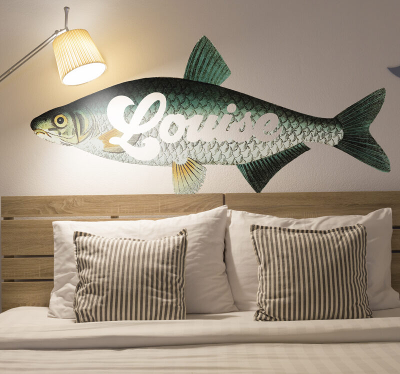 Bild von   fisch aufkleber karpfen mit najpg | Individuelle 🎁 persönliche 🎁 personalisierte Geschenke bedruckt ▪ bestickt ▪ graviert
