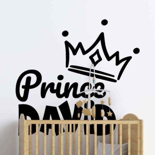 Türfolie Prinz krone mit Namen