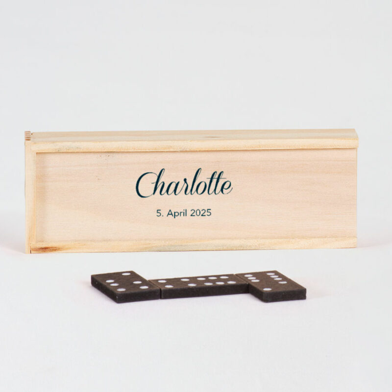 Bild von   holz dominospiel zur geburt mijpg | Individuelle 🎁 persönliche 🎁 personalisierte Geschenke bedruckt ▪ bestickt ▪ graviert