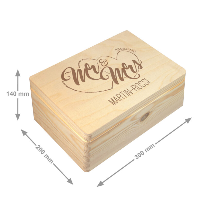 Bild von   keepsake box mr und mrs pejpg | Individuelle 🎁 persönliche 🎁 personalisierte Geschenke bedruckt ▪ bestickt ▪ graviert