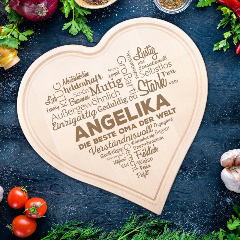 Bild von   personalisiertes holzherz schnjpg | Individuelle 🎁 persönliche 🎁 personalisierte Geschenke bedruckt ▪ bestickt ▪ graviert