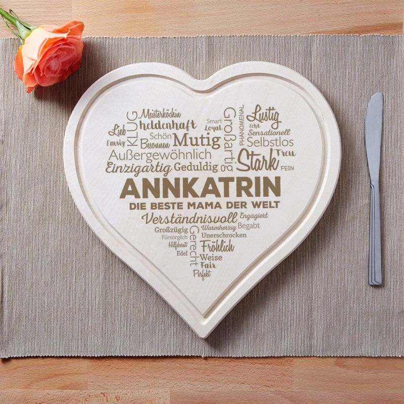 Bild von   herzbrett wortherz mama pejpg | Individuelle 🎁 persönliche 🎁 personalisierte Geschenke bedruckt ▪ bestickt ▪ graviert