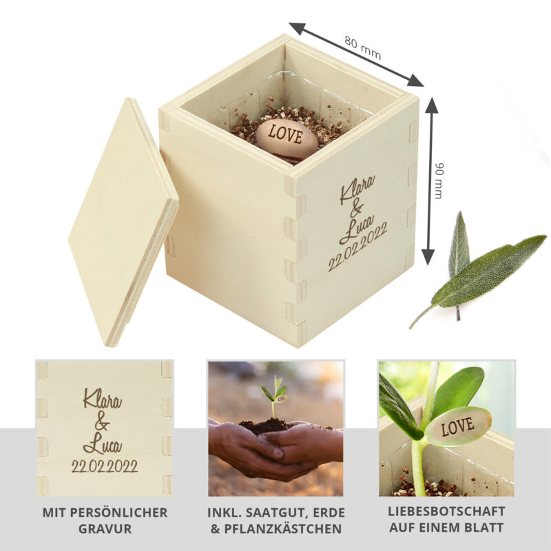 Bild von   zauberbohne mit gravur namejpg | Individuelle 🎁 persönliche 🎁 personalisierte Geschenke bedruckt ▪ bestickt ▪ graviert