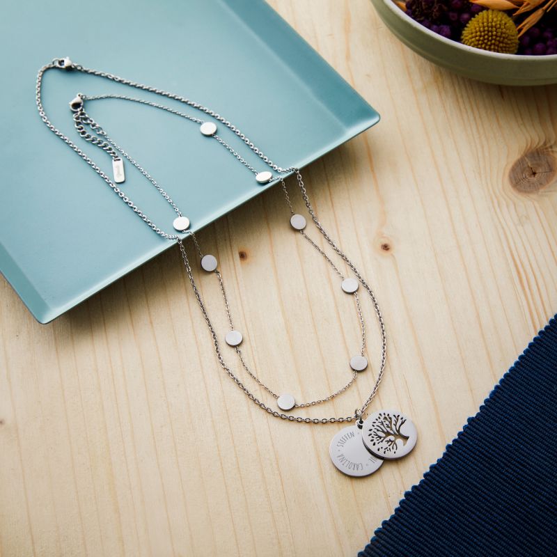 Bild von   set layering kette und halskjpg | Individuelle 🎁 persönliche 🎁 personalisierte Geschenke bedruckt ▪ bestickt ▪ graviert