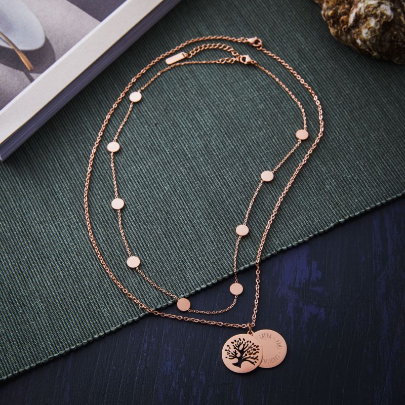 Bild von   set layering kette und halsketjpg | Individuelle 🎁 persönliche 🎁 personalisierte Geschenke bedruckt ▪ bestickt ▪ graviert
