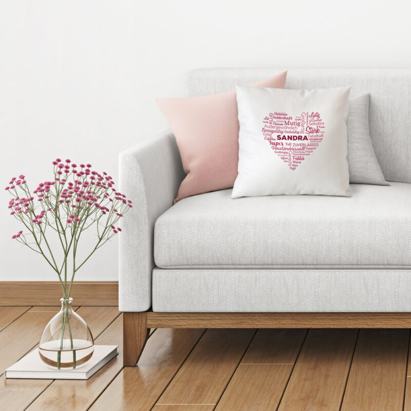 Bild von   bedrucktes kissen wortwolkejpg | Individuelle 🎁 persönliche 🎁 personalisierte Geschenke bedruckt ▪ bestickt ▪ graviert