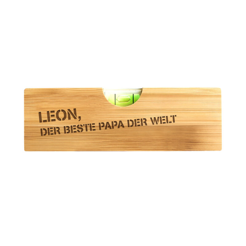 Bild von   wasserwaage bester papa pejpg | Individuelle 🎁 persönliche 🎁 personalisierte Geschenke bedruckt ▪ bestickt ▪ graviert