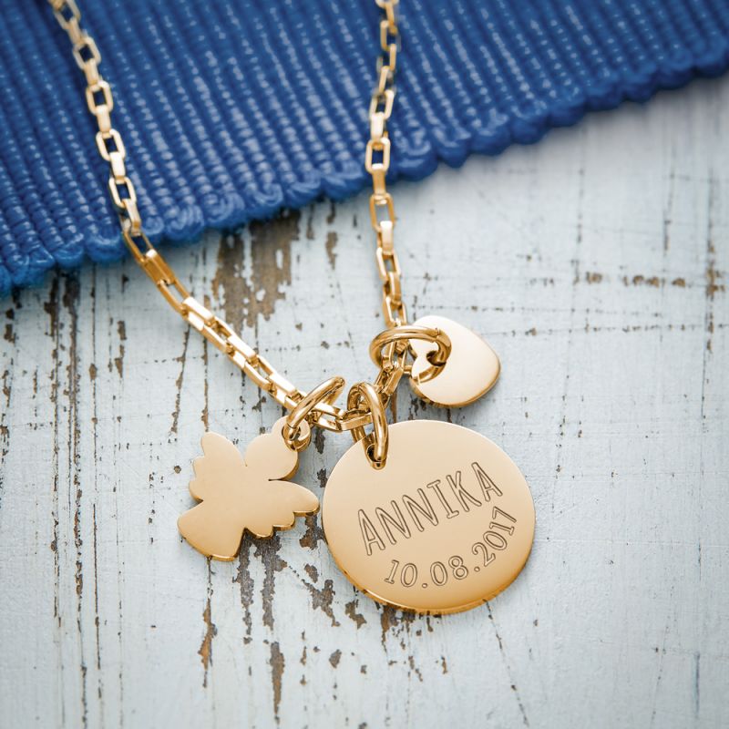 Bild von   kette mit gravur anhaenger hjpg | Individuelle 🎁 persönliche 🎁 personalisierte Geschenke bedruckt ▪ bestickt ▪ graviert
