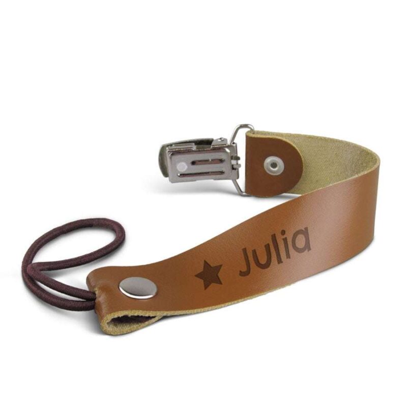 Bild von   schnullerkette mit namen ledjpg | Individuelle 🎁 persönliche 🎁 personalisierte Geschenke bedruckt ▪ bestickt ▪ graviert