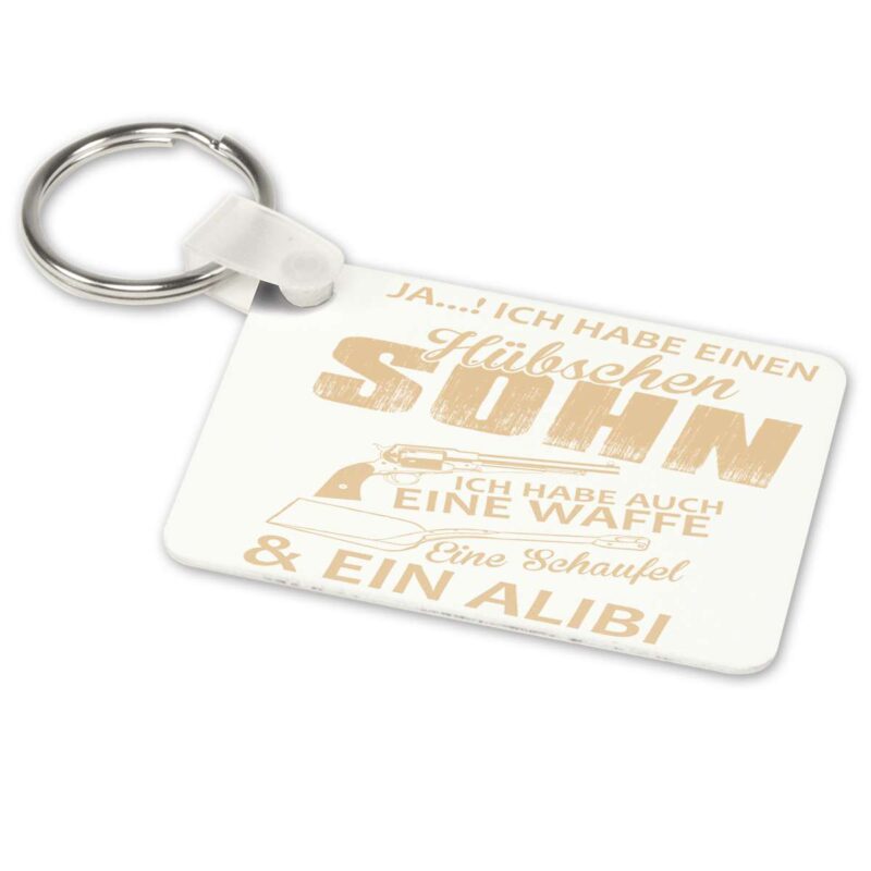 Bild von   alu schluesselanhaenger weissjpg | Individuelle 🎁 persönliche 🎁 personalisierte Geschenke bedruckt ▪ bestickt ▪ graviert