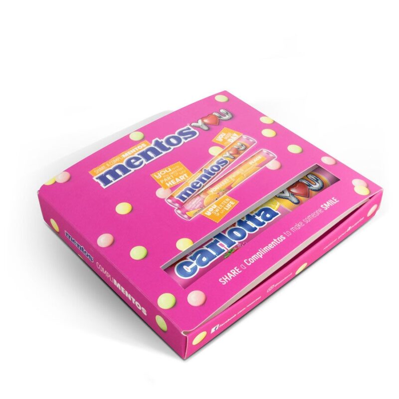 Bild von   mentos geschenkset mit personajpg | Individuelle 🎁 persönliche 🎁 personalisierte Geschenke bedruckt ▪ bestickt ▪ graviert