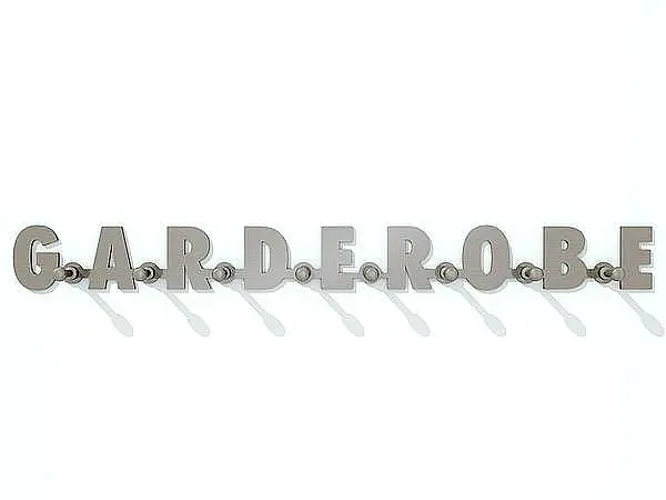 Bild von   wandgarderobe aus edelstahl mijpg | Individuelle 🎁 persönliche 🎁 personalisierte Geschenke bedruckt ▪ bestickt ▪ graviert