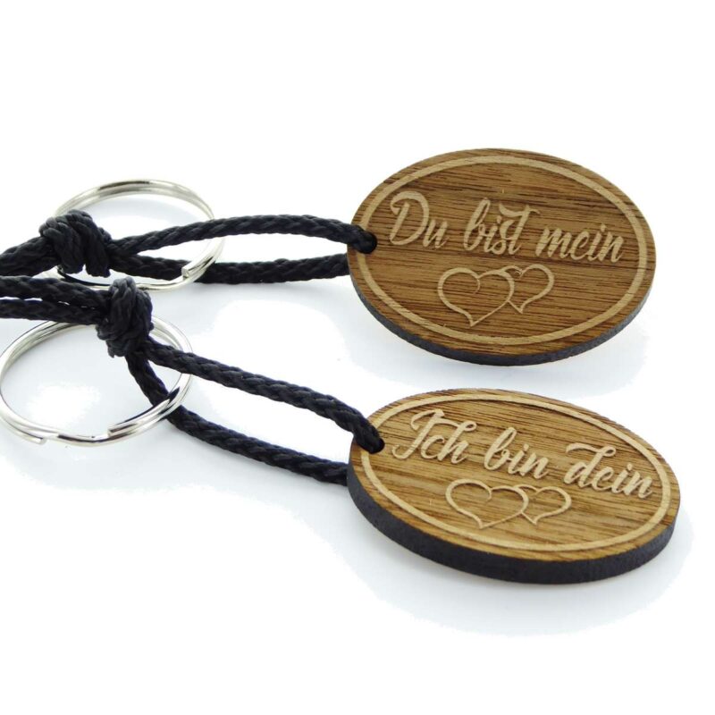 Bild von   gravur partner set schluesselajpg | Individuelle 🎁 persönliche 🎁 personalisierte Geschenke bedruckt ▪ bestickt ▪ graviert