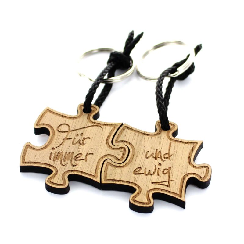 Bild von   gravur partner set schluesselajpg | Individuelle 🎁 persönliche 🎁 personalisierte Geschenke bedruckt ▪ bestickt ▪ graviert