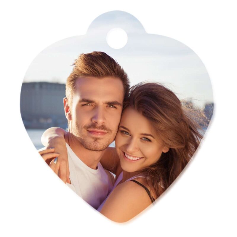 Bild von   aluminium herz anhaenger mit ijpg | Individuelle 🎁 persönliche 🎁 personalisierte Geschenke bedruckt ▪ bestickt ▪ graviert