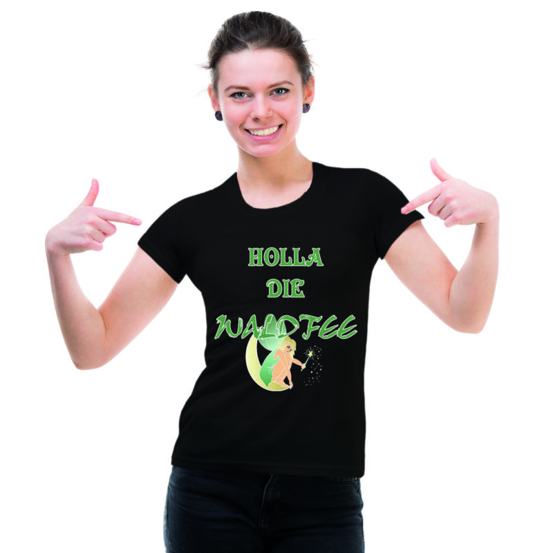 Bild von   damen t shirt modell waldfeejpg | Individuelle 🎁 persönliche 🎁 personalisierte Geschenke bedruckt ▪ bestickt ▪ graviert