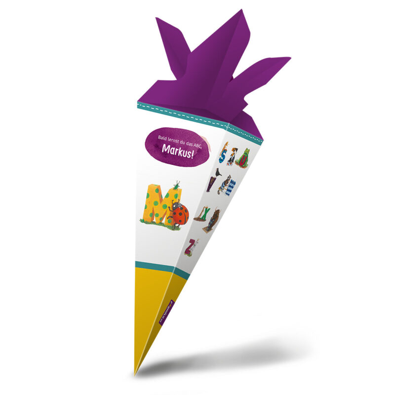 Bild von   abc mini schultuetejpg | Individuelle 🎁 persönliche 🎁 personalisierte Geschenke bedruckt ▪ bestickt ▪ graviert
