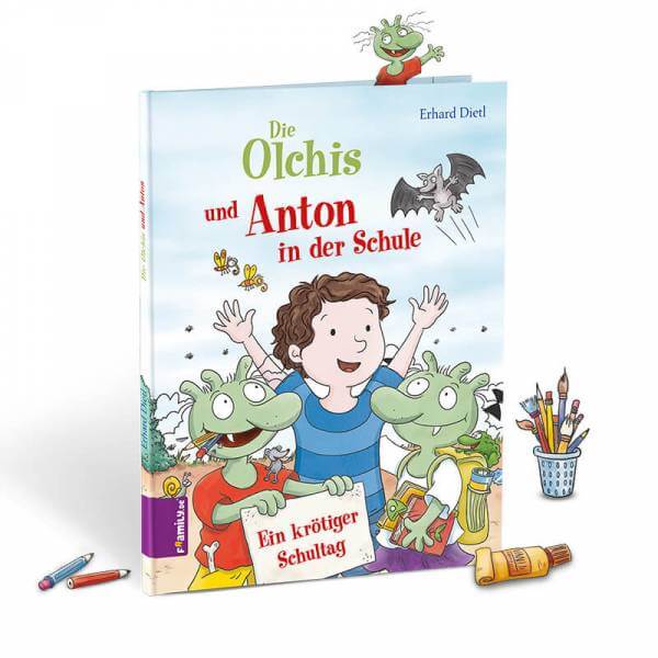 Bild von   die olchis und du in der schuljpg | Individuelle 🎁 persönliche 🎁 personalisierte Geschenke bedruckt ▪ bestickt ▪ graviert