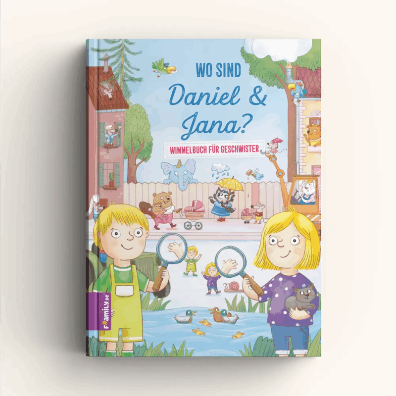 Bild von   wimmelbuch fuer geschwisterpng | Individuelle 🎁 persönliche 🎁 personalisierte Geschenke bedruckt ▪ bestickt ▪ graviert
