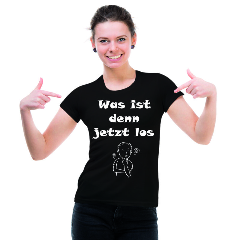 Bild von   damen t shirt modell was istjpg | Individuelle 🎁 persönliche 🎁 personalisierte Geschenke bedruckt ▪ bestickt ▪ graviert