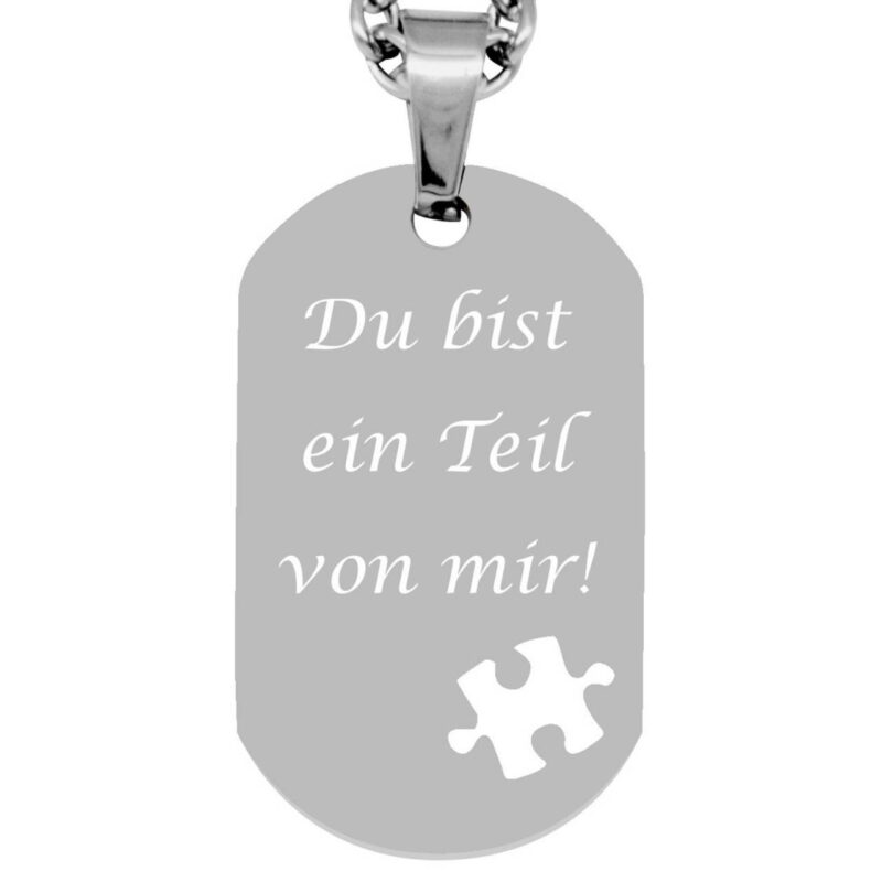 Bild von   kettenanhaenger dogtag puzzljpg | Individuelle 🎁 persönliche 🎁 personalisierte Geschenke bedruckt ▪ bestickt ▪ graviert