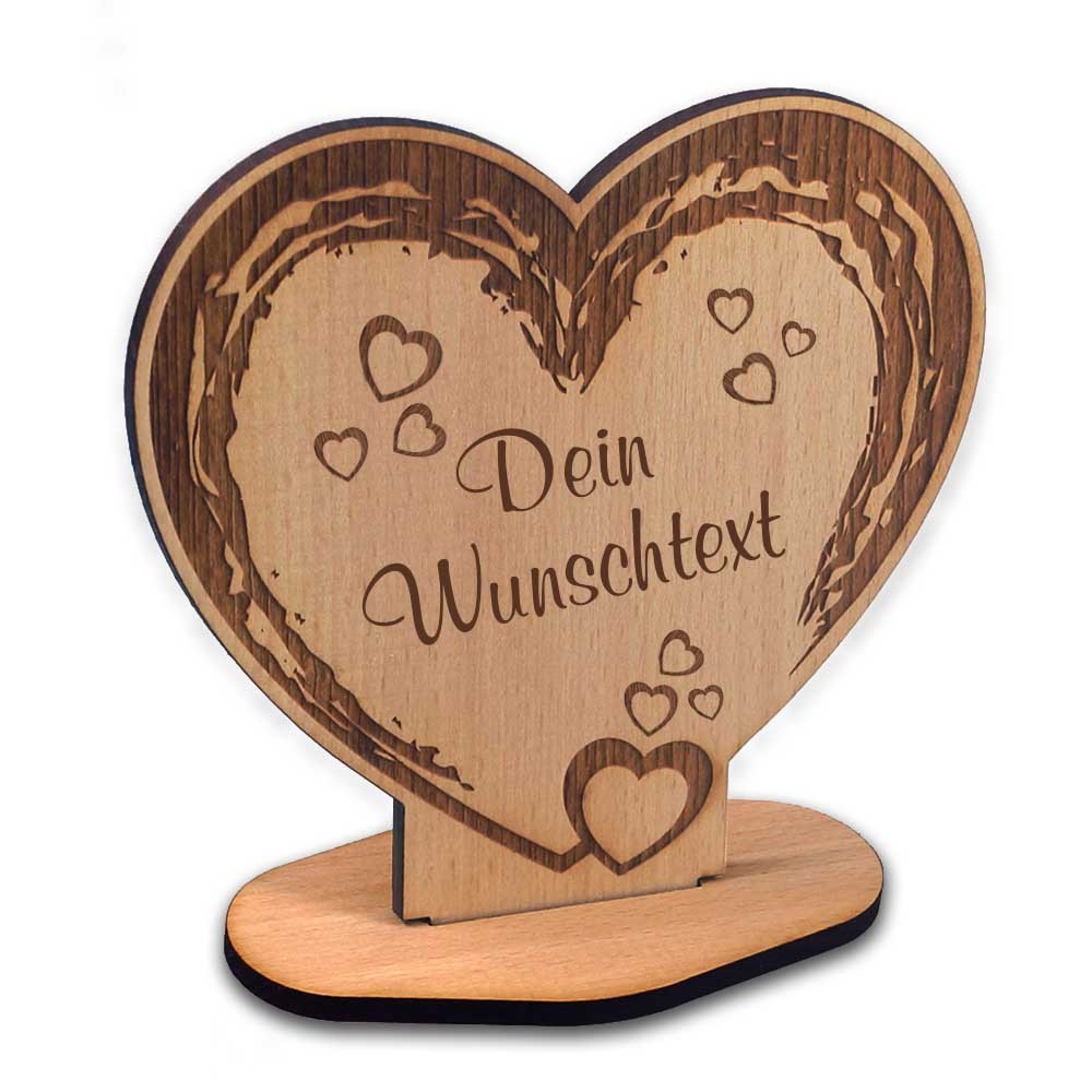 Bild von   holz aufsteller herz mit deinejpg | Individuelle 🎁 persönliche 🎁 personalisierte Geschenke bedruckt ▪ bestickt ▪ graviert