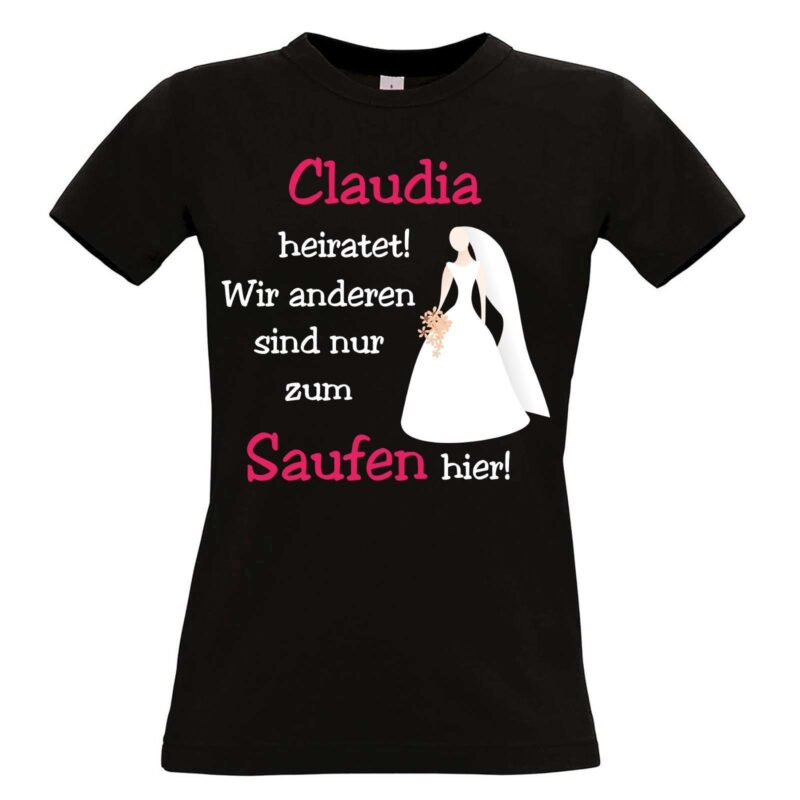 Bild von   shirt zum junggesellinenabschijpg | Individuelle 🎁 persönliche 🎁 personalisierte Geschenke bedruckt ▪ bestickt ▪ graviert
