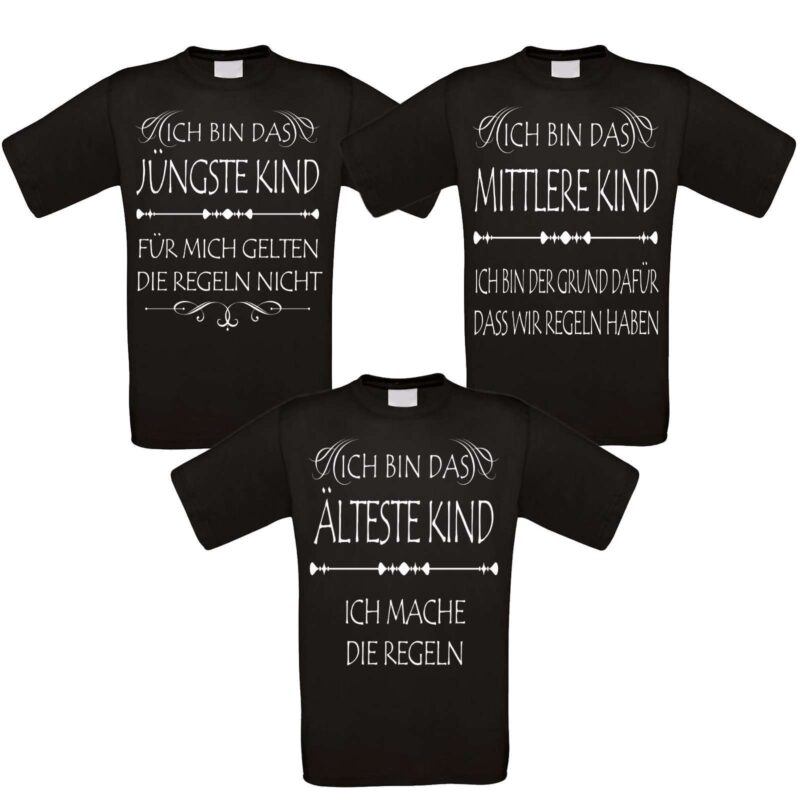Bild von   kinder familienshirts schwarzjpg | Individuelle 🎁 persönliche 🎁 personalisierte Geschenke bedruckt ▪ bestickt ▪ graviert