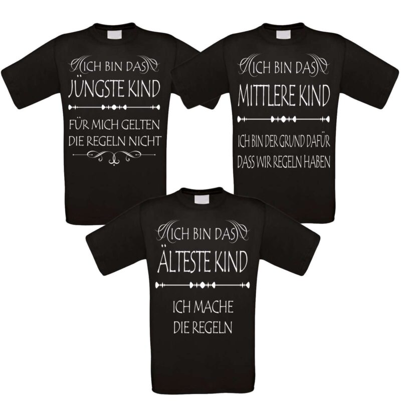 Bild von   familienshirts schwarz oder wejpg | Individuelle 🎁 persönliche 🎁 personalisierte Geschenke bedruckt ▪ bestickt ▪ graviert