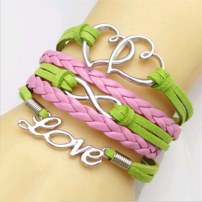 Bild von   armband mit herzen love undjpg | Individuelle 🎁 persönliche 🎁 personalisierte Geschenke bedruckt ▪ bestickt ▪ graviert