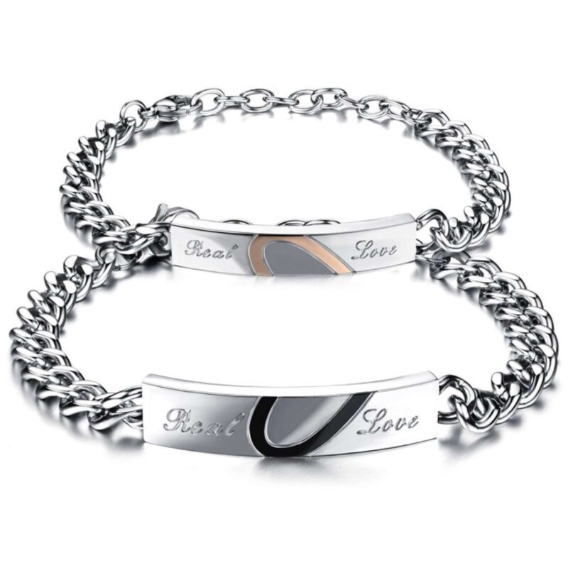 Bild von   x edelstahl partner armband hjpg | Individuelle 🎁 persönliche 🎁 personalisierte Geschenke bedruckt ▪ bestickt ▪ graviert